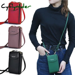 Cyflymder Fashion Cellphone Shoulder Bag Women Pu Leather Crossbody New Handbag Card Holder