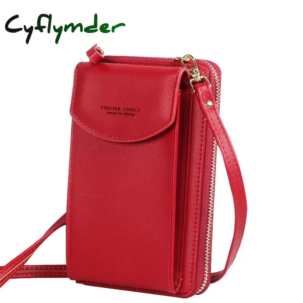 Cyflymder Fashion Cellphone Shoulder Bag Women Pu Leather Crossbody New Handbag Card Holder