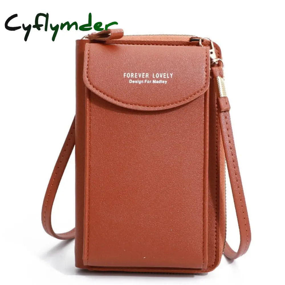 Cyflymder Fashion Cellphone Shoulder Bag Women Pu Leather Crossbody New Handbag Card Holder