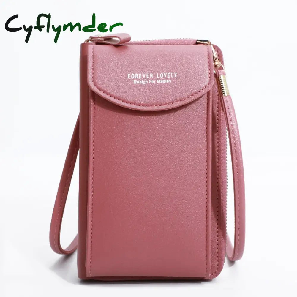 Cyflymder Fashion Cellphone Shoulder Bag Women Pu Leather Crossbody New Handbag Card Holder