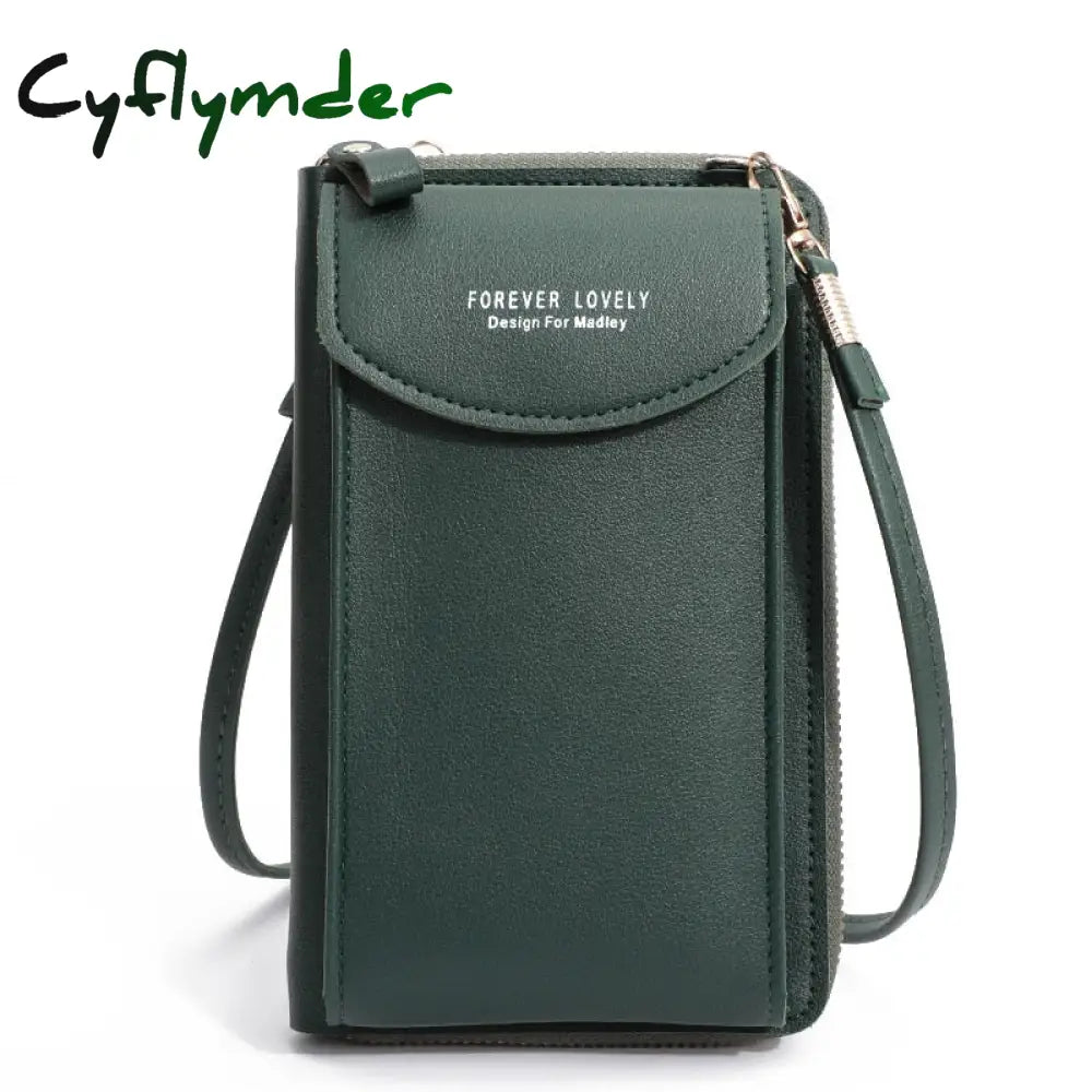 Cyflymder Fashion Cellphone Shoulder Bag Women Pu Leather Crossbody New Handbag Card Holder