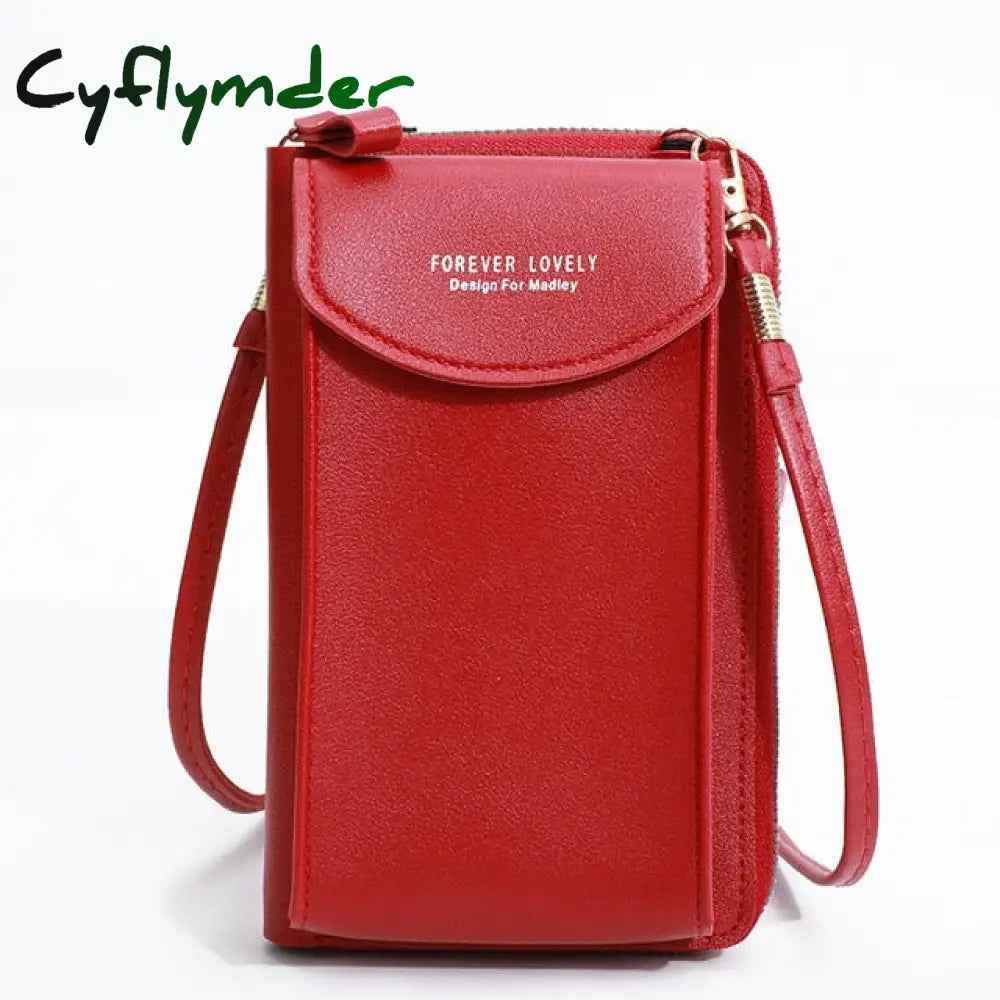 Cyflymder Fashion Cellphone Shoulder Bag Women Pu Leather Crossbody New Handbag Card Holder