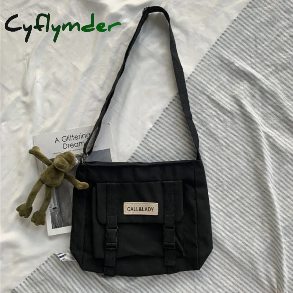 Cyflymder Fashion Classic Simple Messenger Bag Women’s South Korea Chic Postman Lady Student