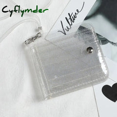 Cyflymder Fashion Clear Wallet For Girl Summer Waterproof Card Holder Jelly Coin Purse Women