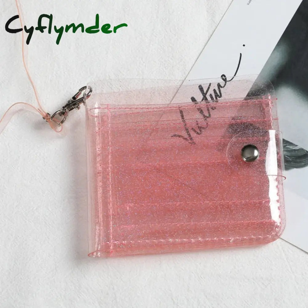 Cyflymder Fashion Clear Wallet For Girl Summer Waterproof Card Holder Jelly Coin Purse Women