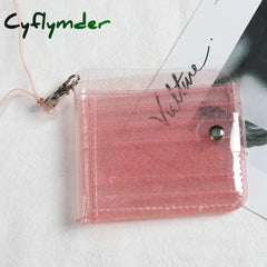 Cyflymder Fashion Clear Wallet For Girl Summer Waterproof Card Holder Jelly Coin Purse Women