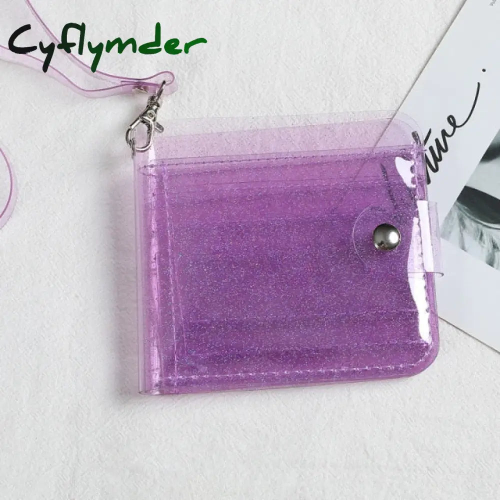 Cyflymder Fashion Clear Wallet For Girl Summer Waterproof Card Holder Jelly Coin Purse Women