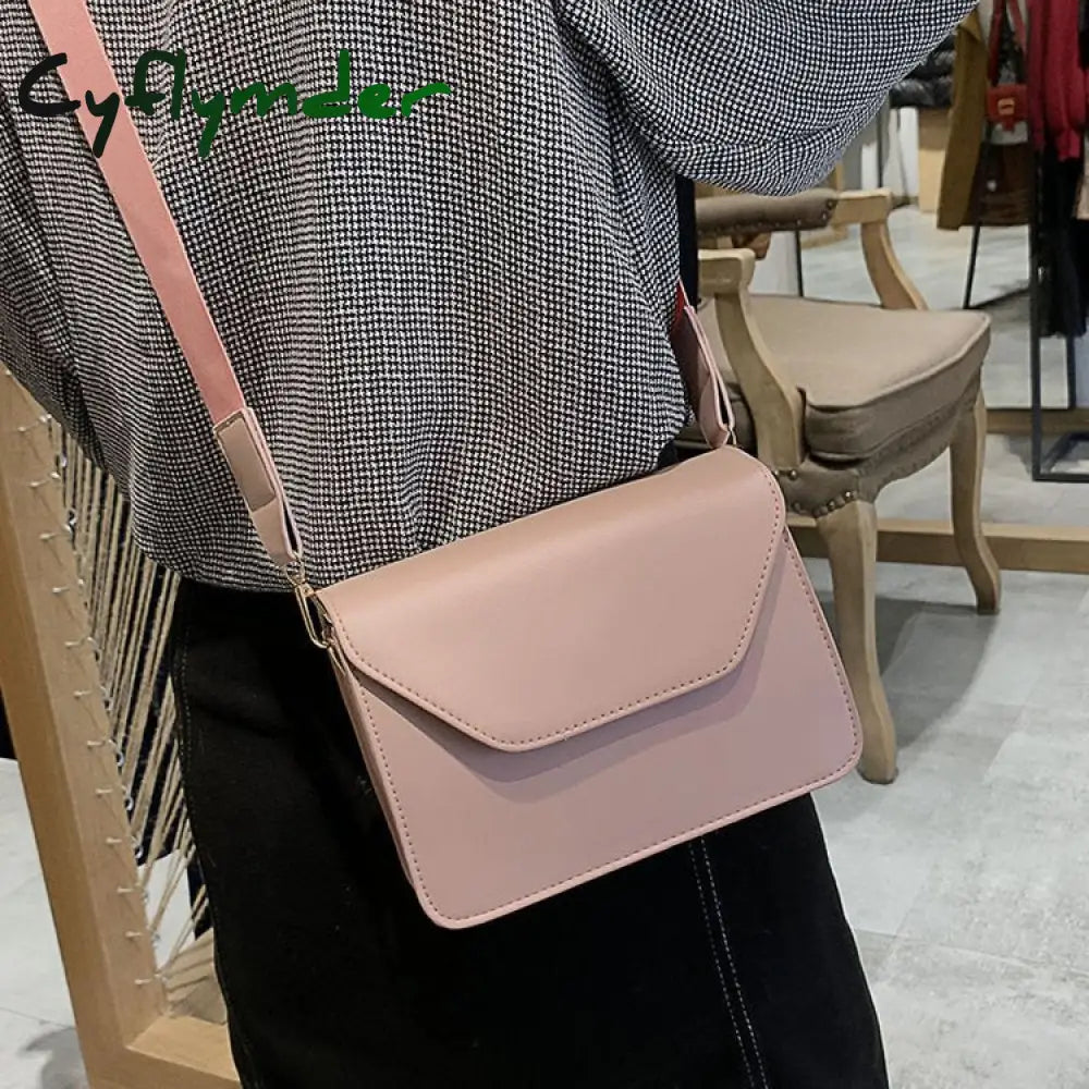 Cyflymder Fashion Flap Crossbody Bags For Women Pu Leather Small Square Bag Clutches Casual