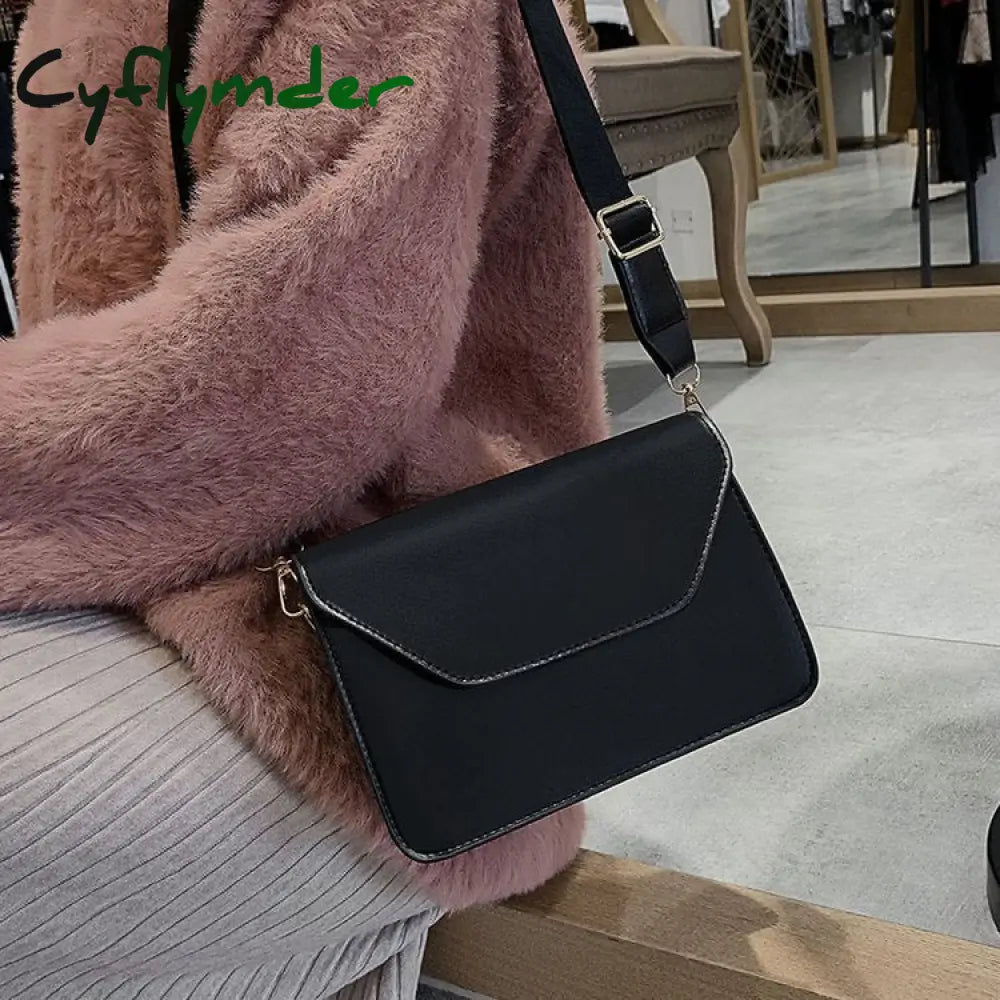 Cyflymder Fashion Flap Crossbody Bags For Women Pu Leather Small Square Bag Clutches Casual