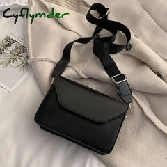 Cyflymder Fashion Flap Crossbody Bags For Women Pu Leather Small Square Bag Clutches Casual