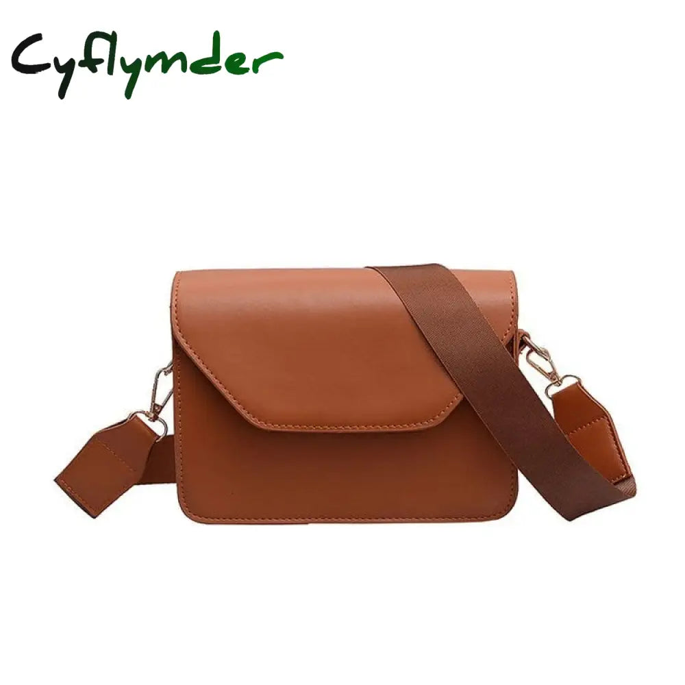 Cyflymder Fashion Flap Crossbody Bags For Women Pu Leather Small Square Bag Clutches Casual