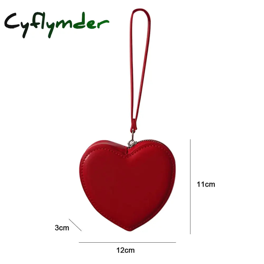 Cyflymder Fashion Heart Shaped Mini Money Purse Women Handbag Top-Handle Bag Female Clutch Ladies