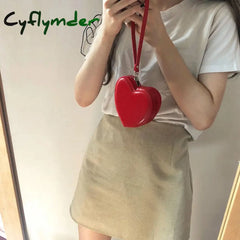 Cyflymder Fashion Heart Shaped Mini Money Purse Women Handbag Top-Handle Bag Female Clutch Ladies