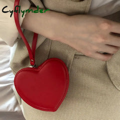 Cyflymder Fashion Heart Shaped Mini Money Purse Women Handbag Top-Handle Bag Female Clutch Ladies