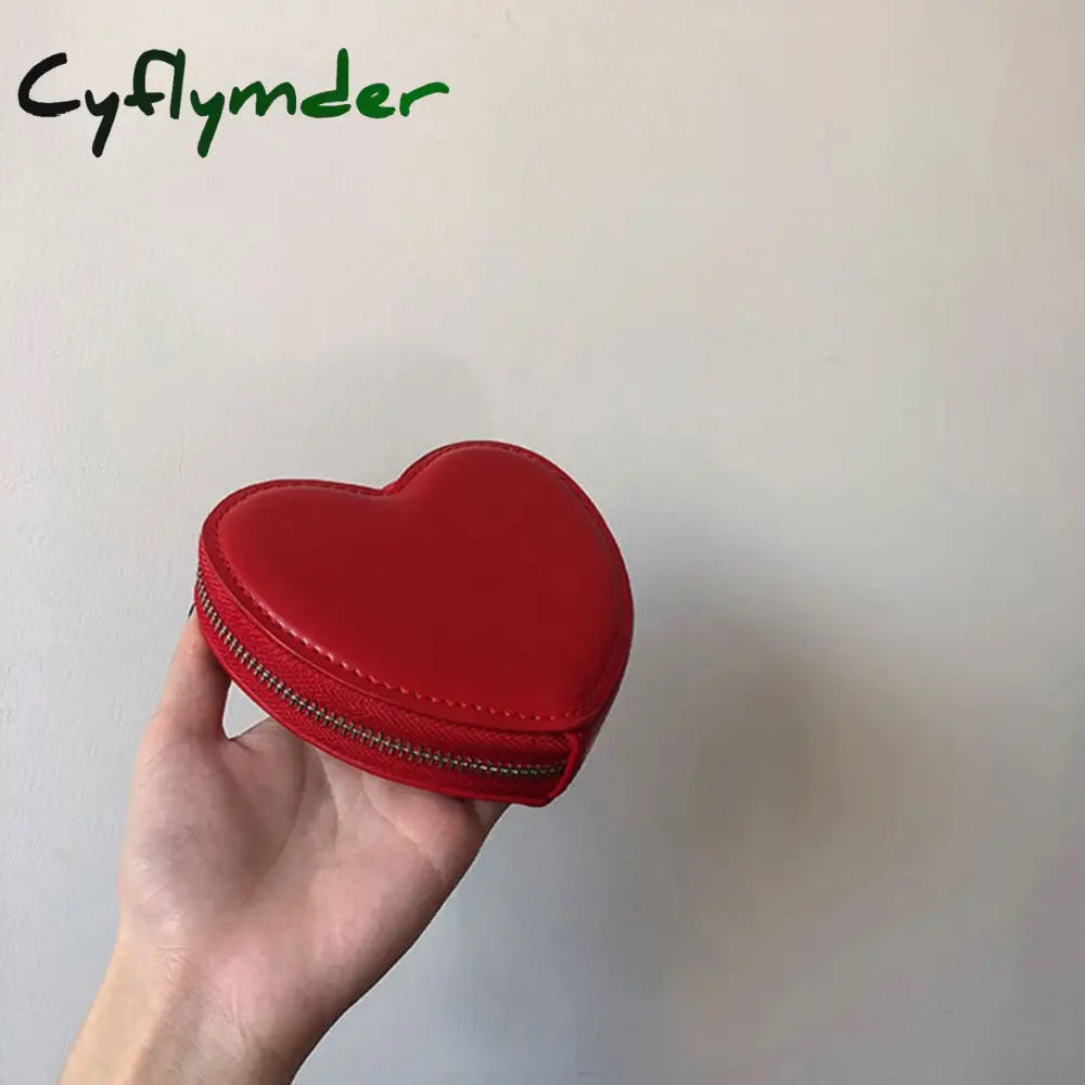 Cyflymder Fashion Heart Shaped Mini Money Purse Women Handbag Top-Handle Bag Female Clutch Ladies