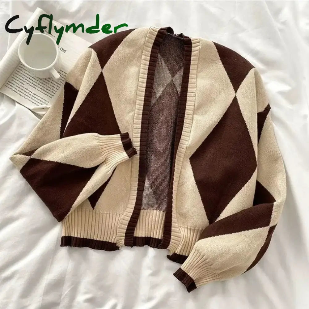 Cyflymder Fashion Hot Girl Knitting Suit Sling Sweater Cardigan Coat Autumn Winter Pleated Short Skirt Sweet Elegant