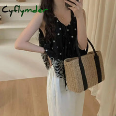 Cyflymder Fashion Lace Up Bow Embroidery Camisole T-Shirt Women’s Clothing 2024 Summer New Loose