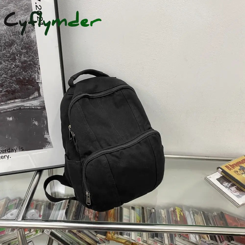 Cyflymder Fashion Ladies Canvas School Backpack Trendy Cool Boy Girl Travel Student Bag Male Female