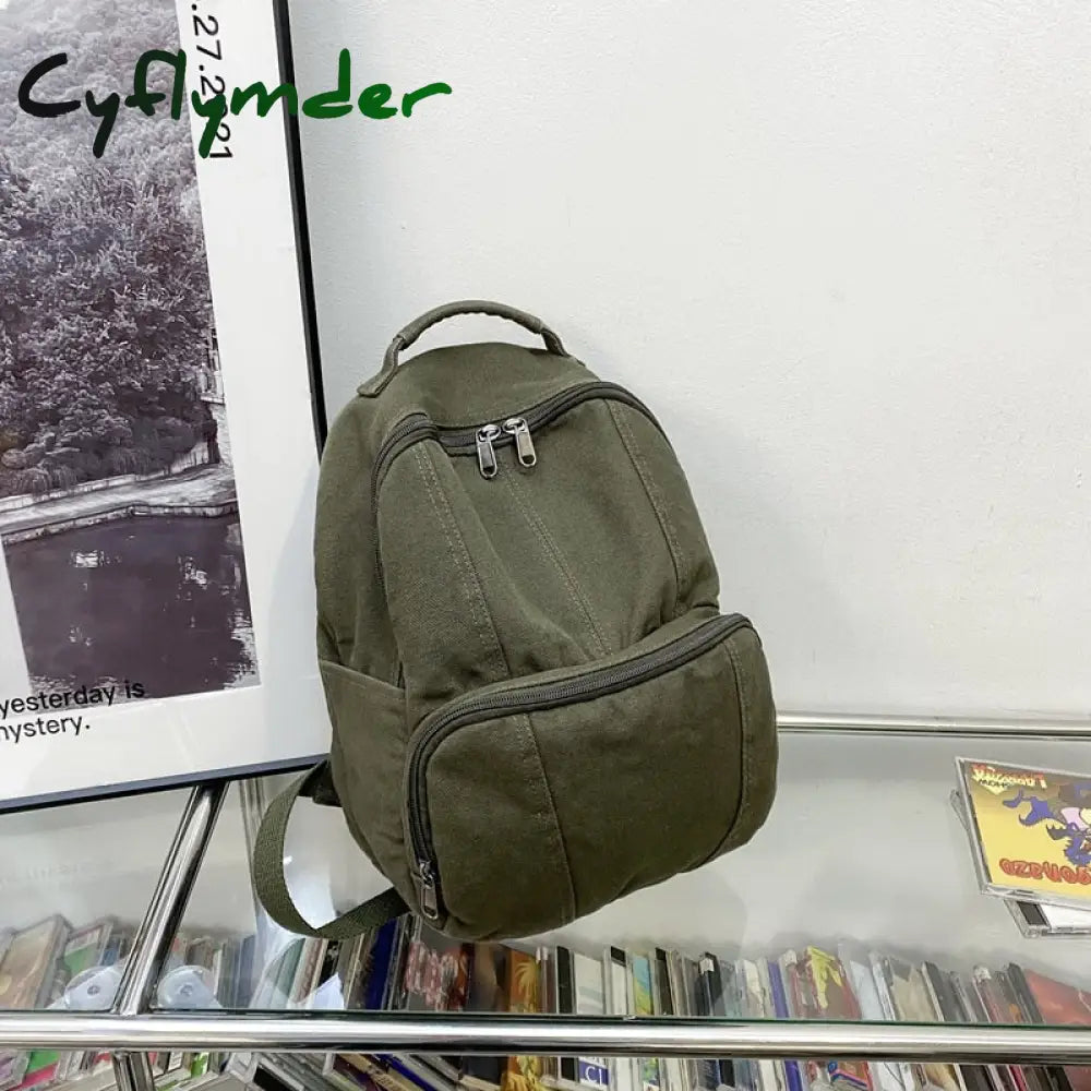 Cyflymder Fashion Ladies Canvas School Backpack Trendy Cool Boy Girl Travel Student Bag Male Female