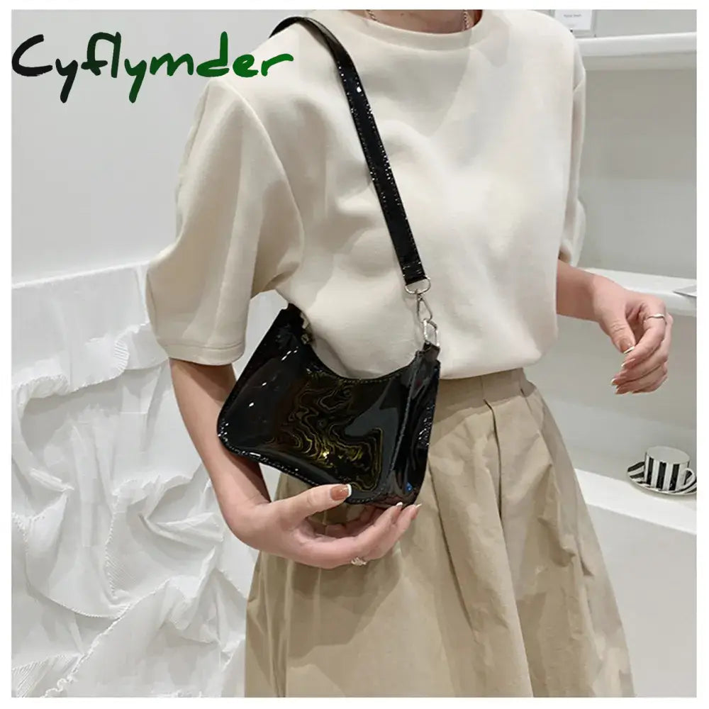 Cyflymder Fashion Ladies Jelly Candy Color Clear Underarm Bag Women Casual Handbags Purse Mobile