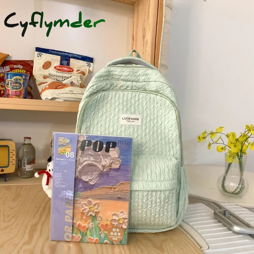Cyflymder Fashion Lady Cute Pink Laptop Female Travel Book Bag Trendy Cool Women New College