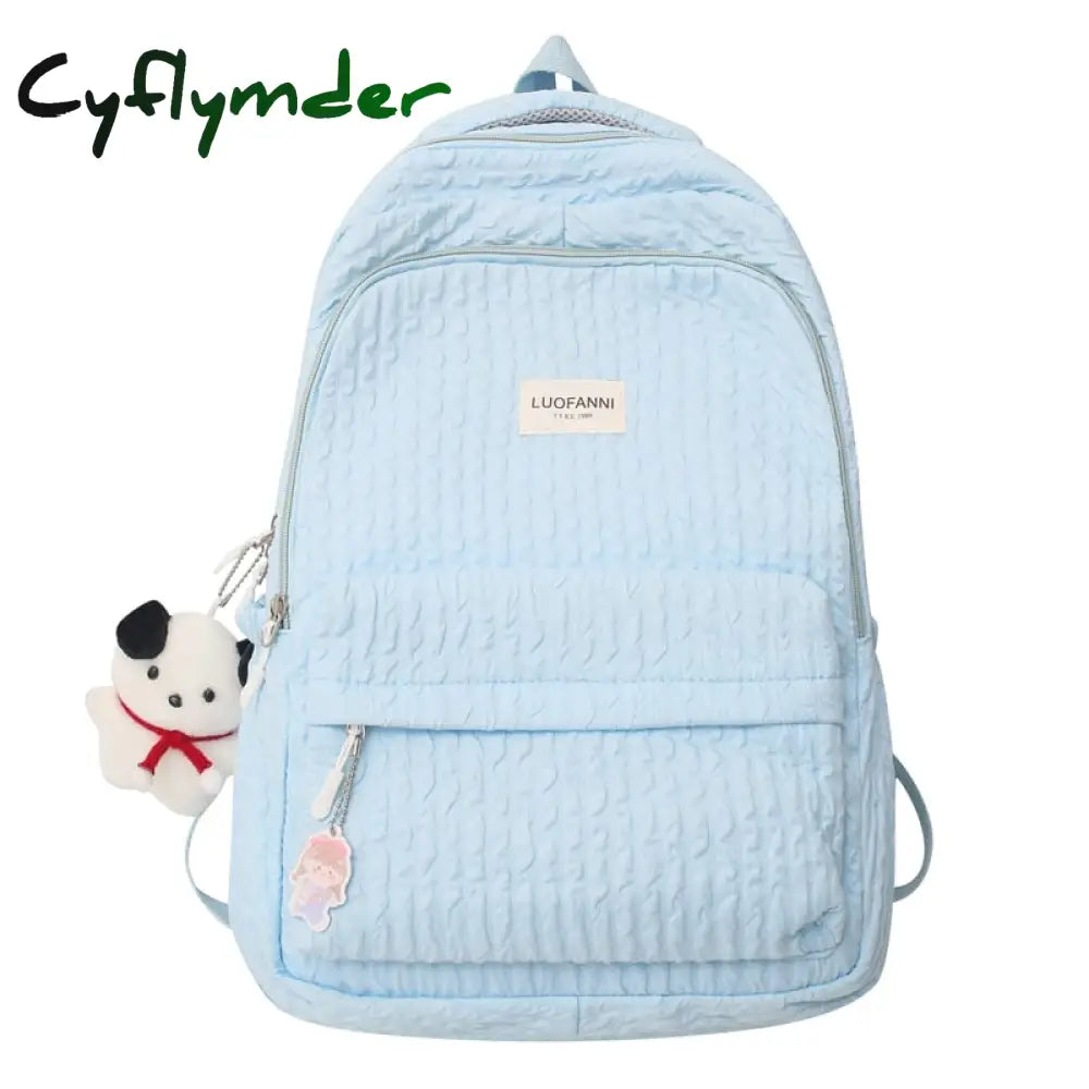 Cyflymder Fashion Lady Cute Pink Laptop Female Travel Book Bag Trendy Cool Women New College