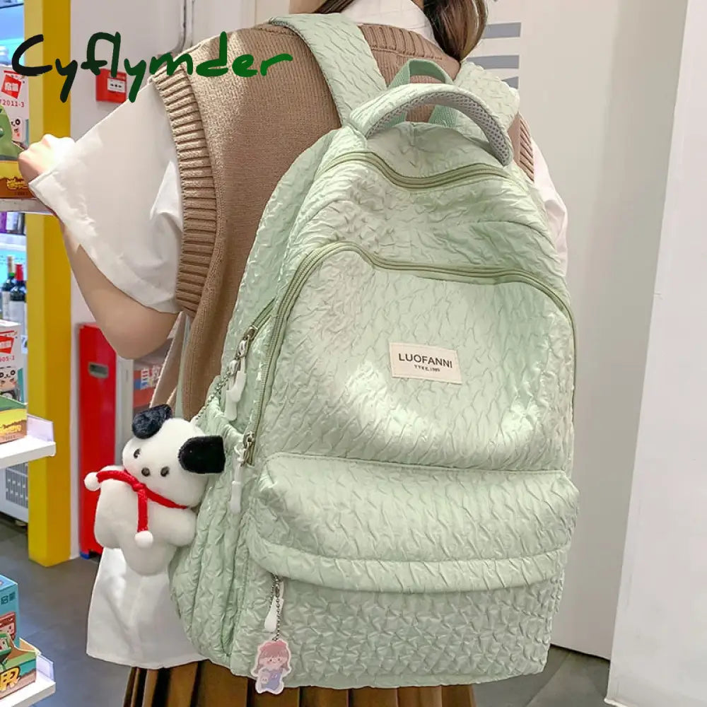 Cyflymder Fashion Lady Cute Pink Laptop Female Travel Book Bag Trendy Cool Women New College