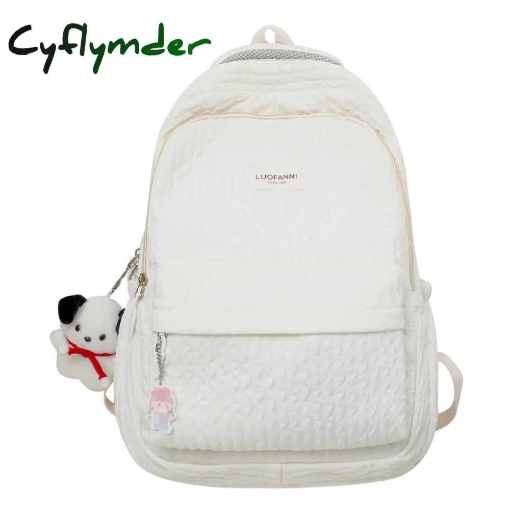 Cyflymder Fashion Lady Cute Pink Laptop Female Travel Book Bag Trendy Cool Women New College