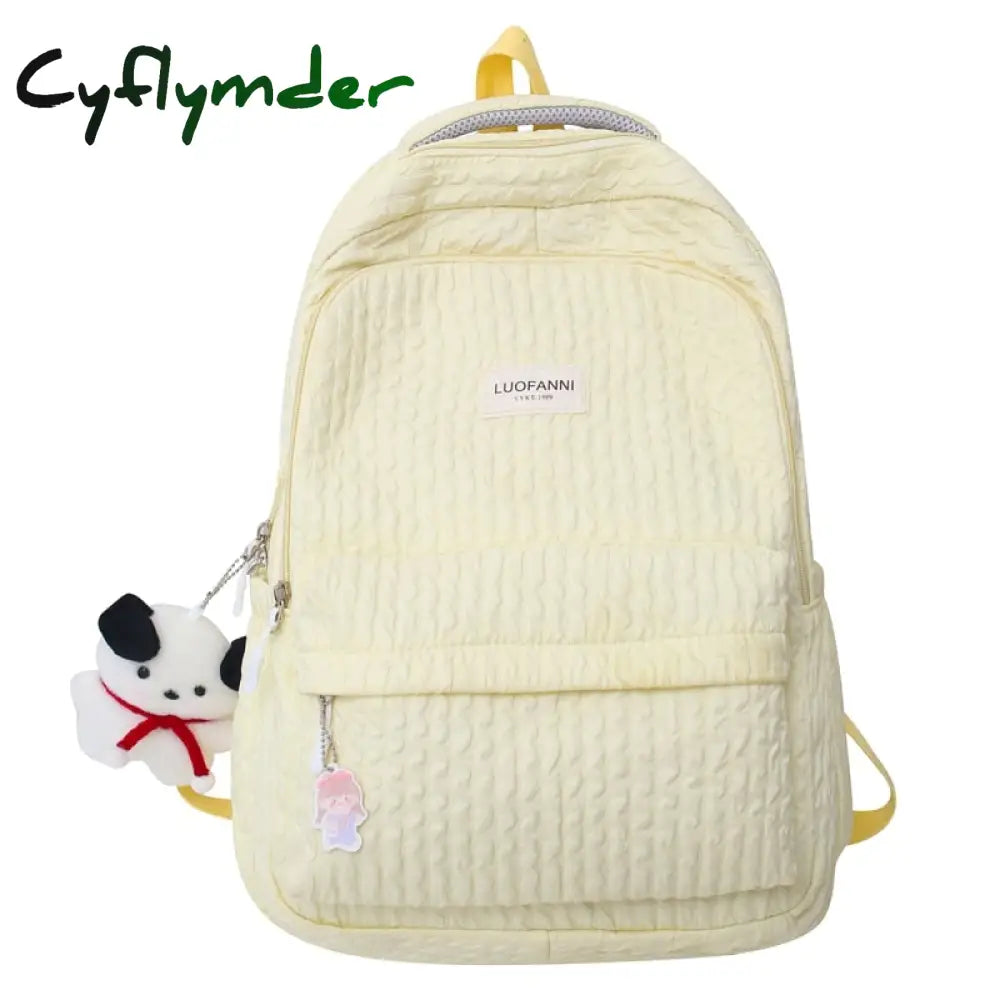 Cyflymder Fashion Lady Cute Pink Laptop Female Travel Book Bag Trendy Cool Women New College