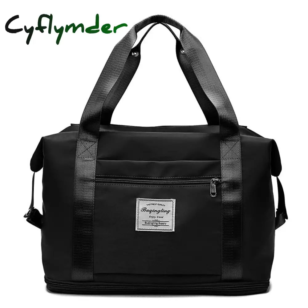 Cyflymder Fashion Large Travel Cabin Tote Bag Handbag Nylon Waterproof Shoulder Women Weekend Gym