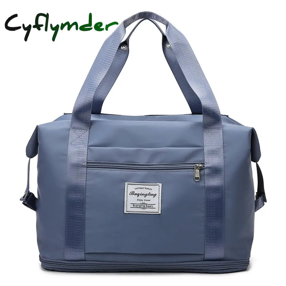 Cyflymder Fashion Large Travel Cabin Tote Bag Handbag Nylon Waterproof Shoulder Women Weekend Gym