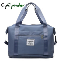 Cyflymder Fashion Large Travel Cabin Tote Bag Handbag Nylon Waterproof Shoulder Women Weekend Gym