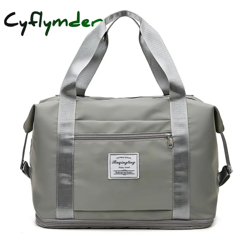 Cyflymder Fashion Large Travel Cabin Tote Bag Handbag Nylon Waterproof Shoulder Women Weekend Gym