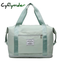 Cyflymder Fashion Large Travel Cabin Tote Bag Handbag Nylon Waterproof Shoulder Women Weekend Gym