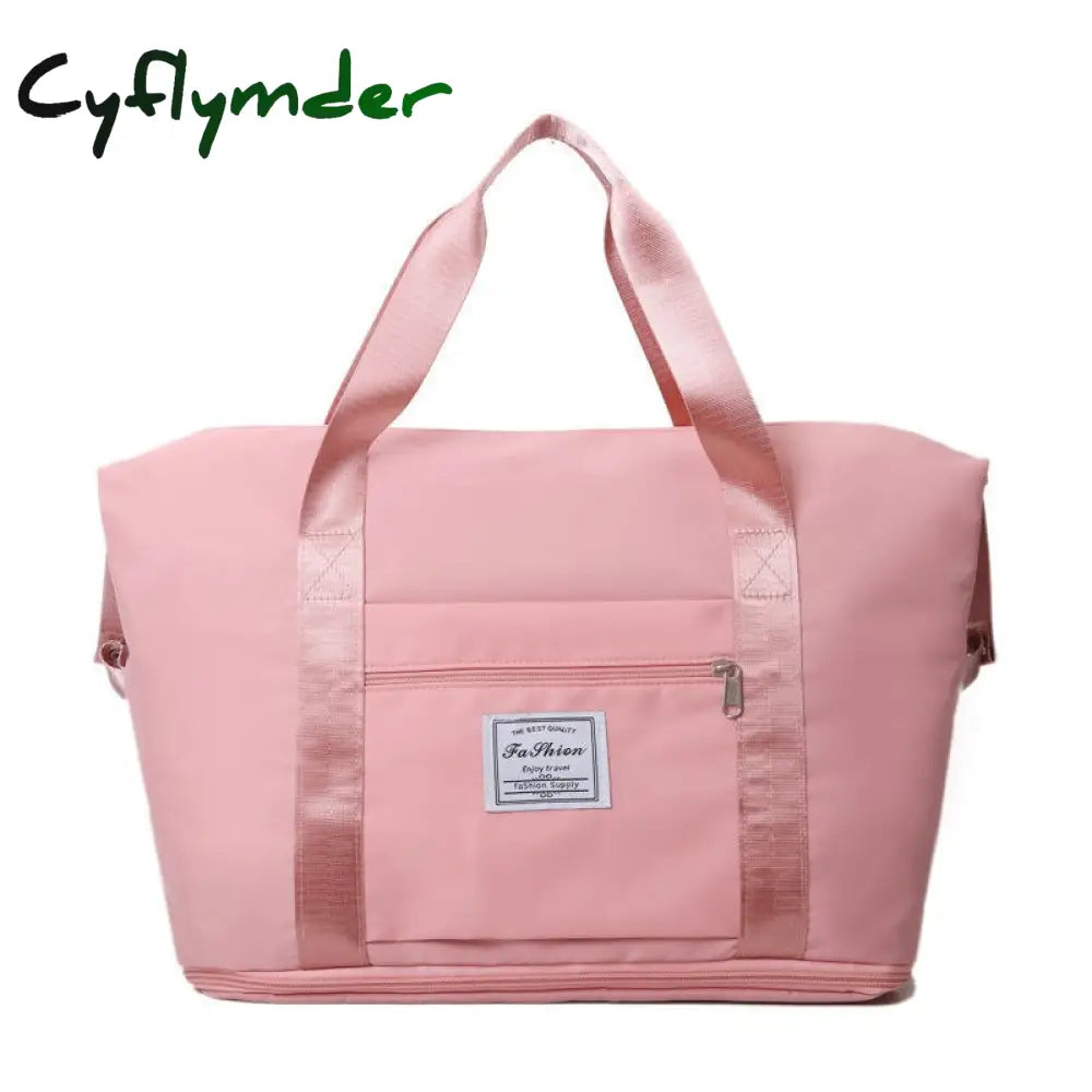 Cyflymder Fashion Large Travel Cabin Tote Bag Handbag Nylon Waterproof Shoulder Women Weekend Gym