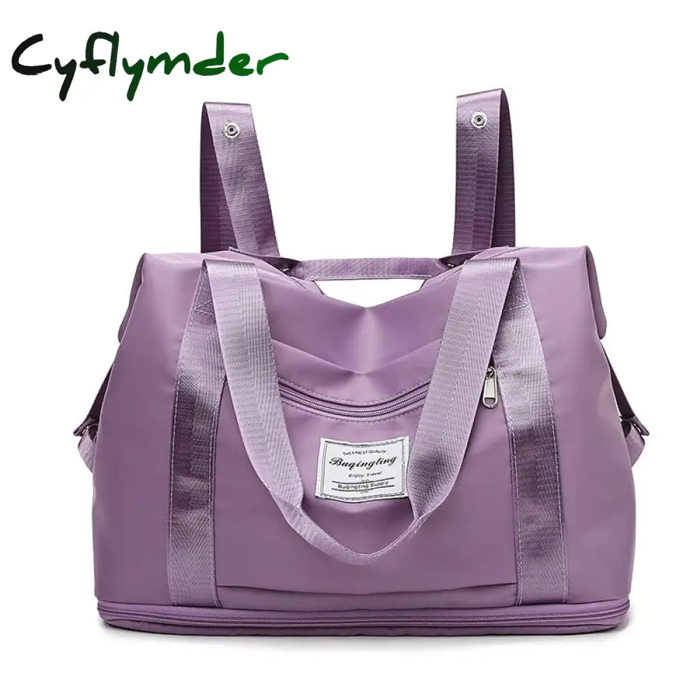 Cyflymder Fashion Large Travel Cabin Tote Bag Handbag Nylon Waterproof Shoulder Women Weekend Gym