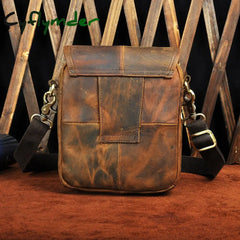 Cyflymder Fashion Leather Multifunction Travel Crossbody Satchel Messenger Bag Design Cigarette