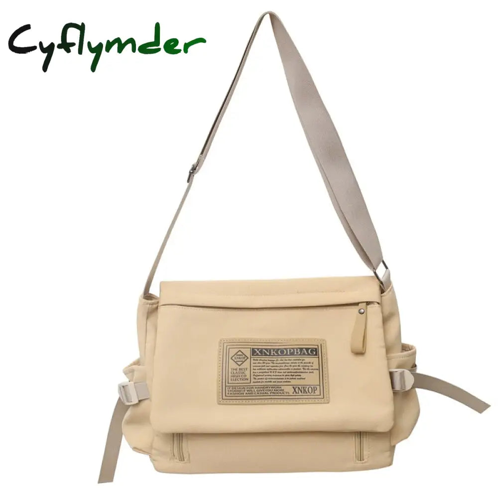 Cyflymder Fashion Letter Women Shoulder Bag Casual Totes Female Nylon Waterproof Travel Crossbody