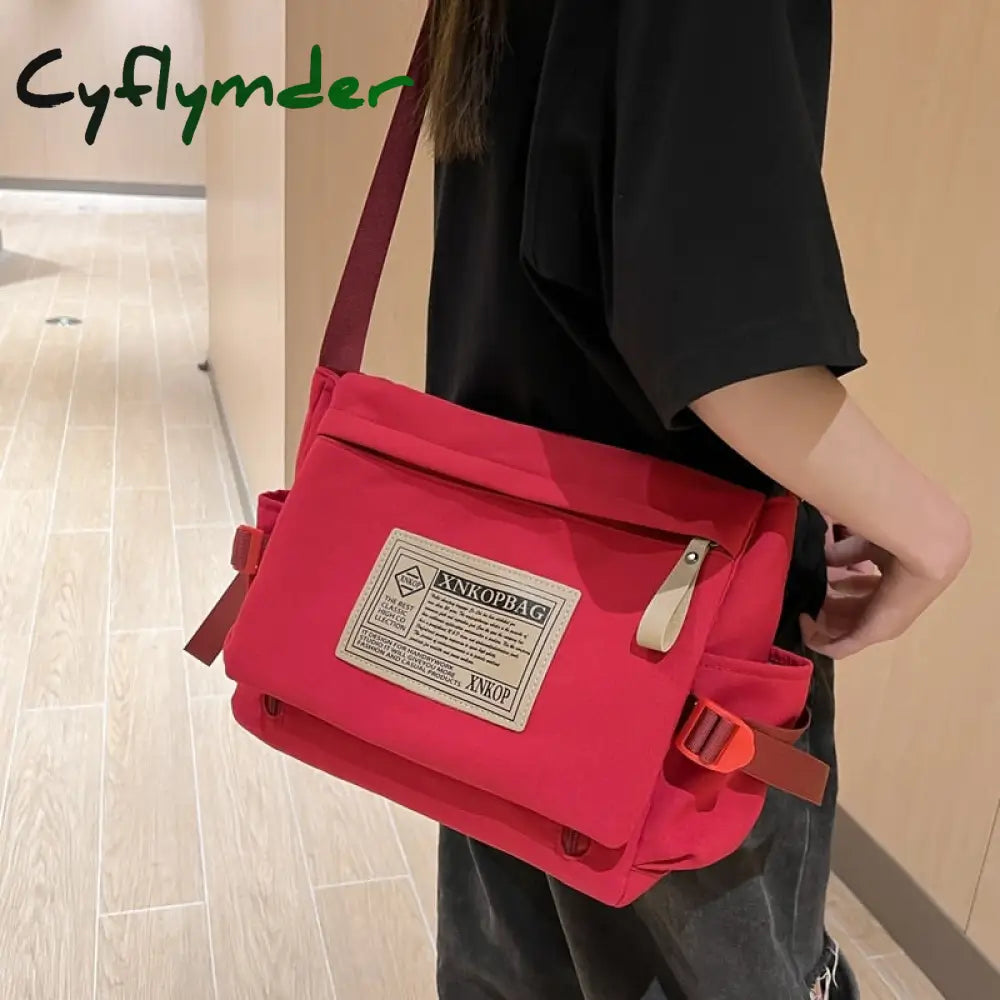 Cyflymder Fashion Letter Women Shoulder Bag Casual Totes Female Nylon Waterproof Travel Crossbody