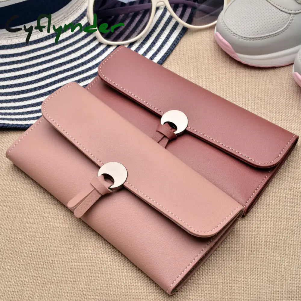 Cyflymder Fashion Long Women Wallets High Quality Pu Leather Women’s Purse And Wallet Design Lady