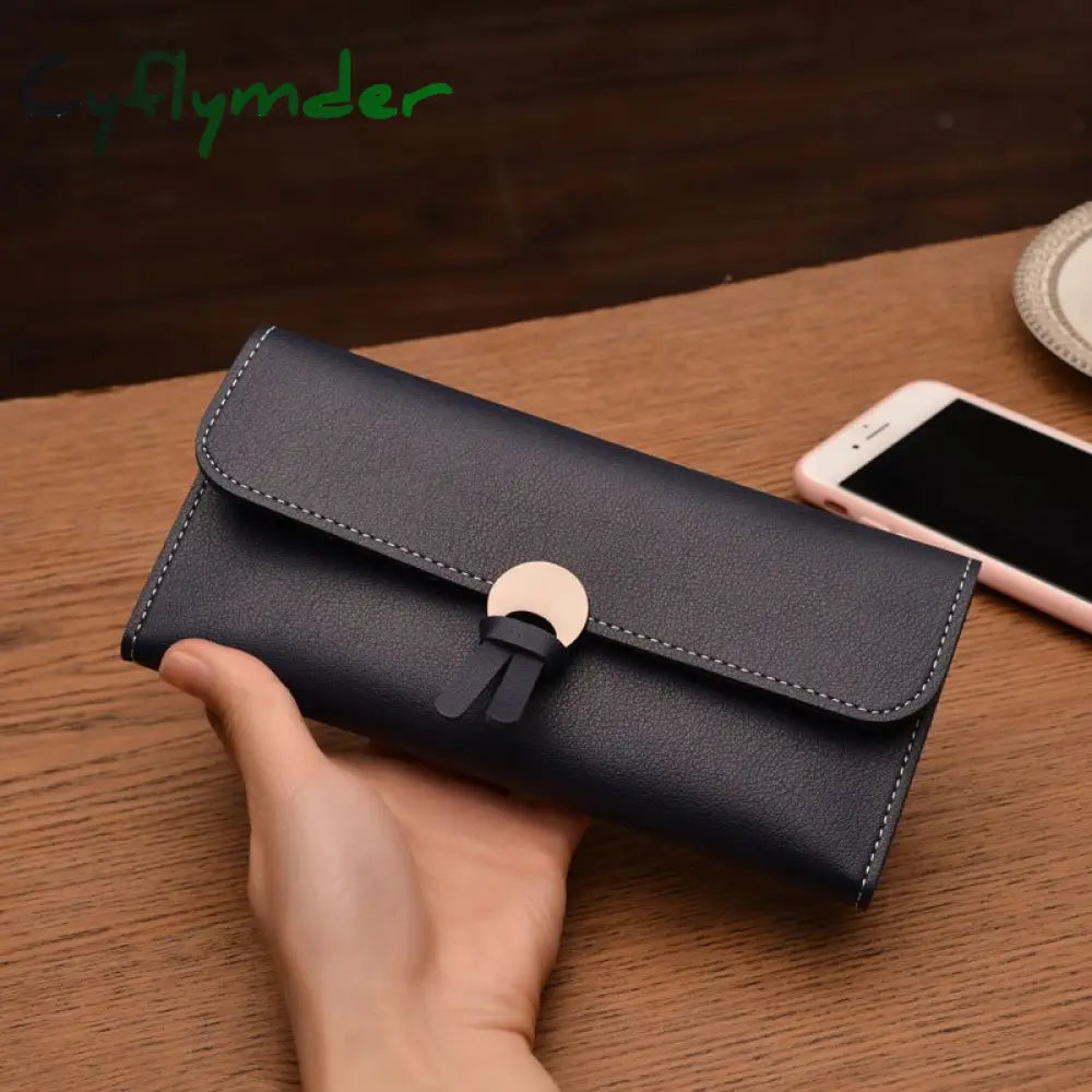 Cyflymder Fashion Long Women Wallets High Quality Pu Leather Women’s Purse And Wallet Design Lady