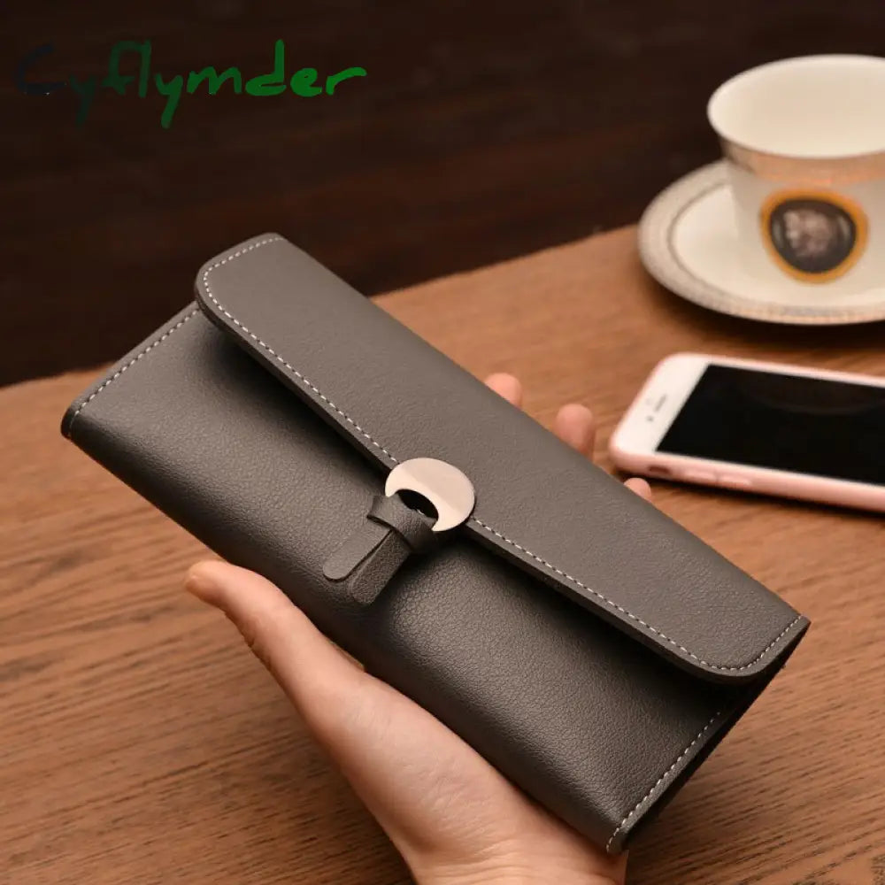 Cyflymder Fashion Long Women Wallets High Quality Pu Leather Women’s Purse And Wallet Design Lady