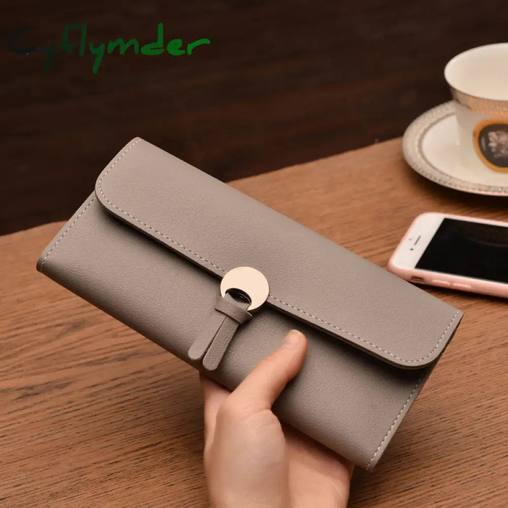 Cyflymder Fashion Long Women Wallets High Quality Pu Leather Women’s Purse And Wallet Design Lady