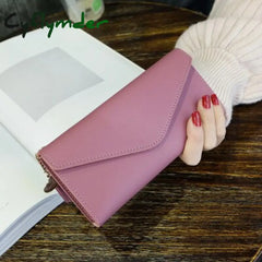 Cyflymder Fashion Long Women Wallets High Quality Pu Leather Women’s Purse And Wallet Design Lady