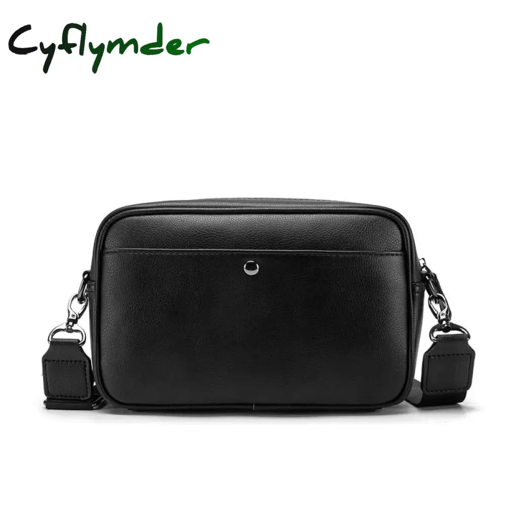 Cyflymder Fashion Luxury Men’s Crossbody Bag Business Pu Leather Shoulder Bags Men Solid Flap