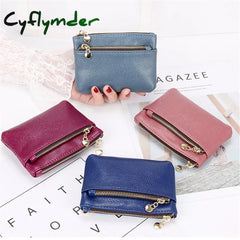 Cyflymder Fashion Lychee Pattern Pu Leather Coin Purse Mini Change Purses Women’s Wallets Card