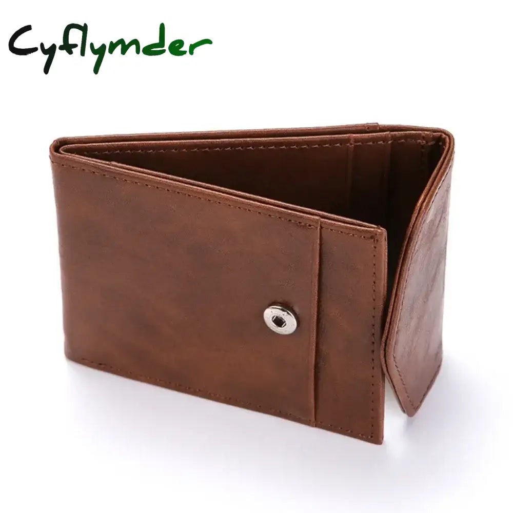 Cyflymder Fashion Male Wallet Women Men Mini Ultrathin Leather Slim Coins Purse Credit Id & Card