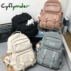 Cyflymder Fashion Men Backpack Waterproof Nylon Rucksack For Teenager Schoolbag Kawaii Women Bag