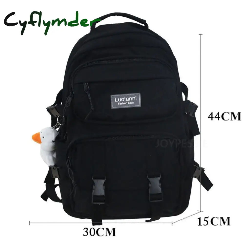 Cyflymder Fashion Men Backpack Waterproof Nylon Rucksack For Teenager Schoolbag Kawaii Women Bag