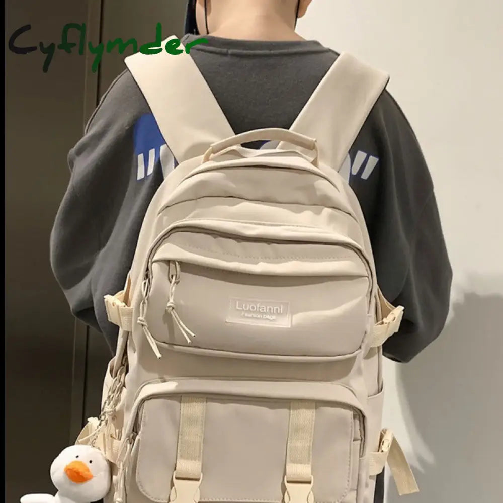 Cyflymder Fashion Men Backpack Waterproof Nylon Rucksack For Teenager Schoolbag Kawaii Women Bag